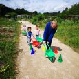 Afin de clôturer les activités potager au château, les Petits Futés et les Fripouilles se sont réunis une dernière fois au domaine de la Grange la Prévoté